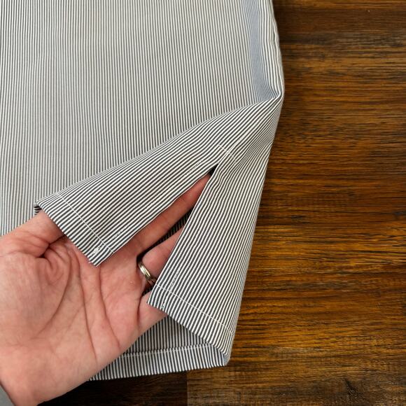 BonWorth sz MEDIUM vintage embroidered lighthouse striped button up shirt - Picture 9 of 10